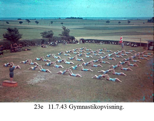 Gymnastikopvisning på Egå Efterskole - 1943